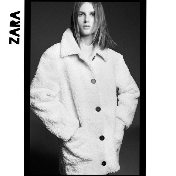 ☀️NWT☀️ZARA Fleece Coat XS - Picture 2 of 11